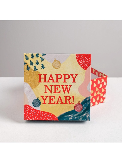 Набор подарочных коробок 6 в1 Happy new year, 10×10×6 - 20×20×11 см, Новый год