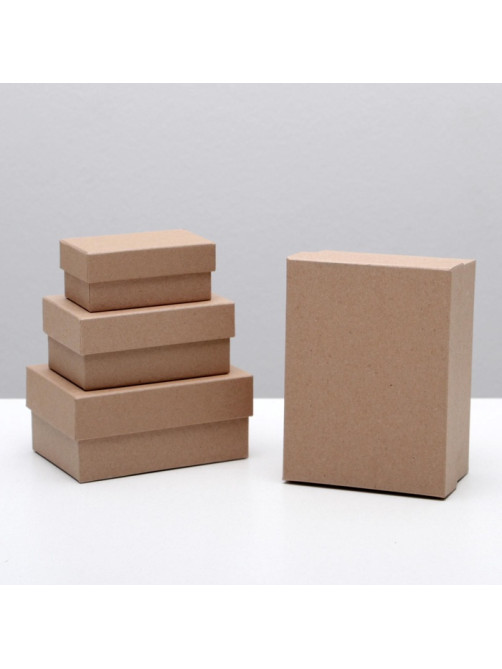 Набор коробок 4 в 1 «Крафт однотонный», 15×11×7 - 9×5×4 см