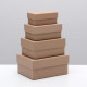 Набор коробок 4 в 1 «Крафт однотонный», 15×11×7 - 9×5×4 см