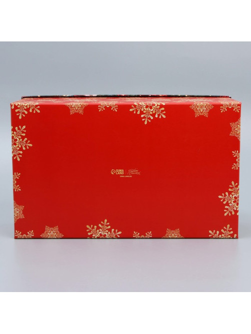 Коробка новогодняя подарочная «Ёлочные игрушки», 32.5×20×12.5 см