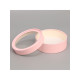 Коробка для макарун, кондитерская упаковка тубус с окном «Розовый» 16×16×5 см