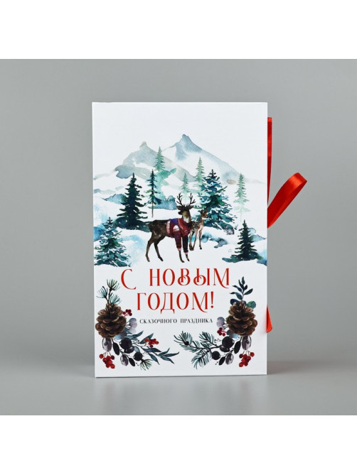Коробка - книга новогодняя «С Новым годом», 20×12.5×5 см