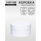 Подарочная коробка круглая «Алмаз» белый, завальцованная без окна, 21×11 см