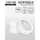 Подарочная коробка круглая «Алмаз» белый, завальцованная с окном, 21×11 см