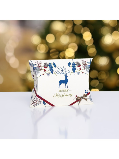 Коробка складная, подарочная новогодняя Merry christmas 15×11×3 см
