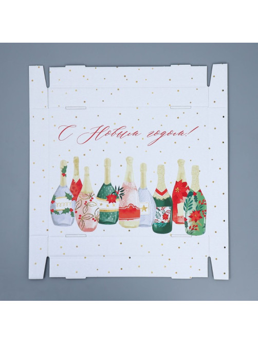 Коробка подарочная новогодняя складная «С Новым годом», 31×25.5×16 см