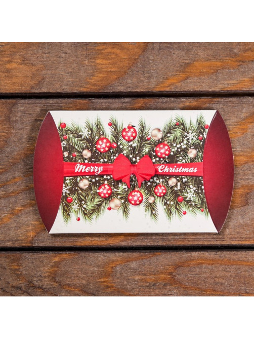 Коробка складная, подарочная новогодняя Merry christmas 11×8×2 см