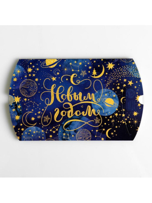 Коробка подарочная новогодняя складная «С Новым годом», 19×14×4 см