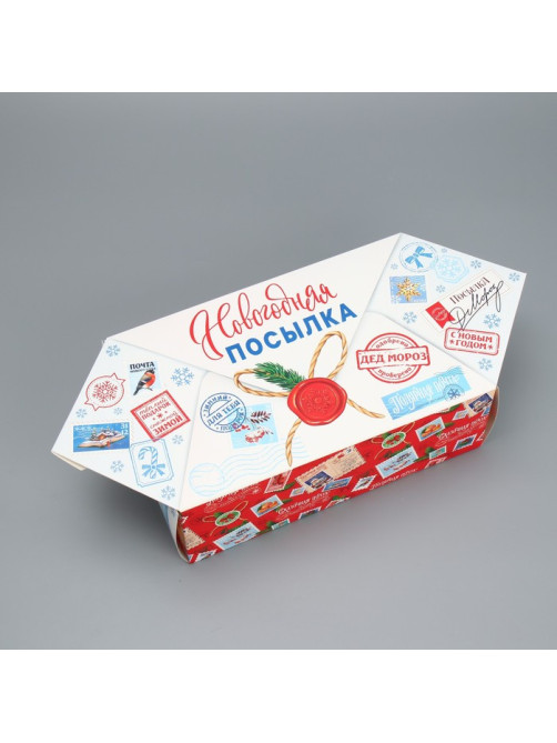 Подарочная коробка - конфета новогодняя складная «Новогодняя почта», 18×28×10 см