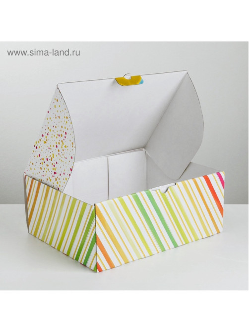 Коробка‒пенал, упаковка подарочная, «С Днём рождения», 30×23×12 см