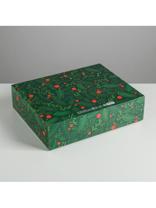 Коробка подарочная новогодняя складная «С Новым годом», 31×24.5×8 см