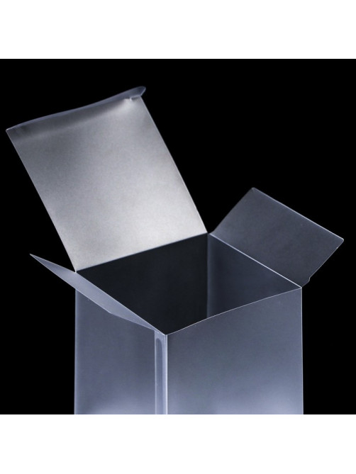 Складная прозрачная коробка из PVC, для упаковки подарков, матовая 10×10×10 см