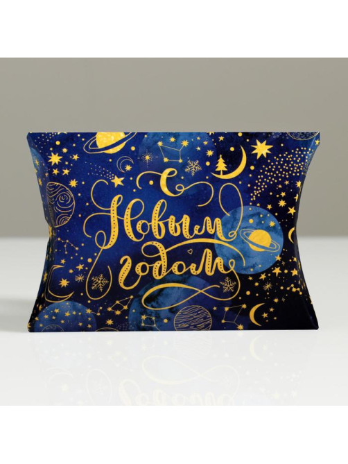 Коробка подарочная новогодняя складная «С Новым годом», 19×14×4 см