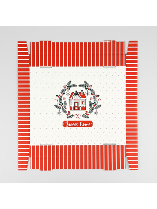 Коробка подарочная новогодняя складная Sweet home, 31.2×25.6×16.1 см, Новый год