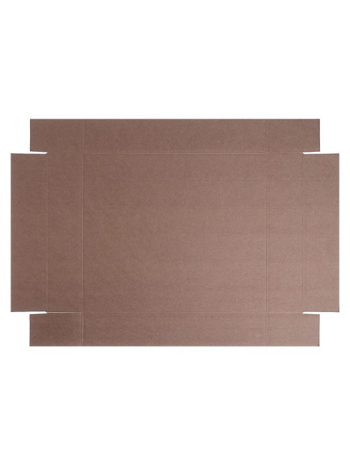 Коробка сборная без печати крышка-дно бурая без окна 37×32×7 см