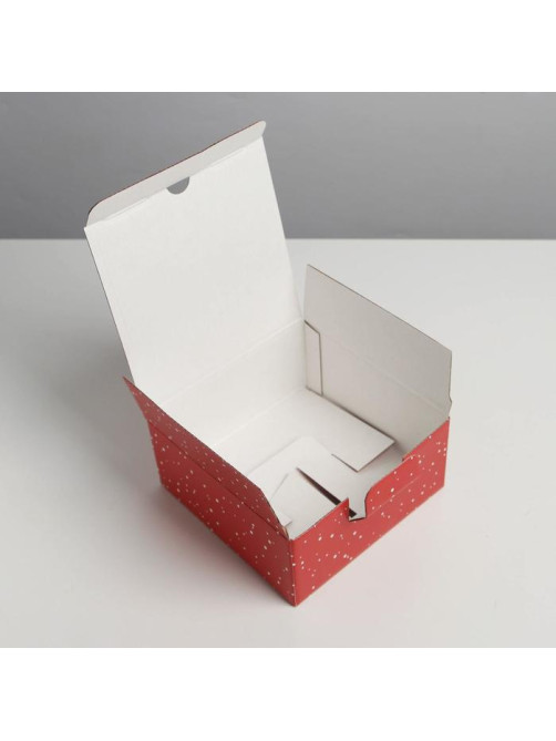 Коробка подарочная новогодняя складная «С Новым годом», 15×15×7 см
