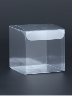 Складная прозрачная коробка из PVC, для упаковки подарков, 7×7×7 см