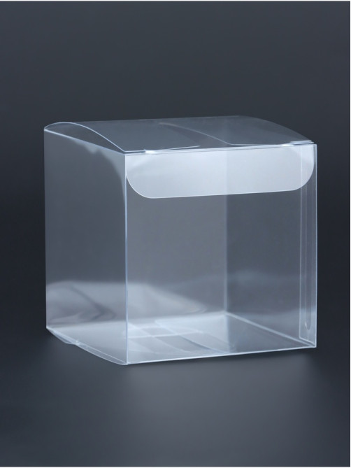 Складная прозрачная коробка из PVC, для упаковки подарков, 7×7×7 см