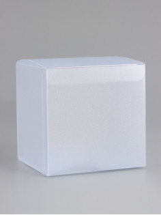 Складная прозрачная коробка из PVC, для упаковки подарков, матовая 10×10×10 см