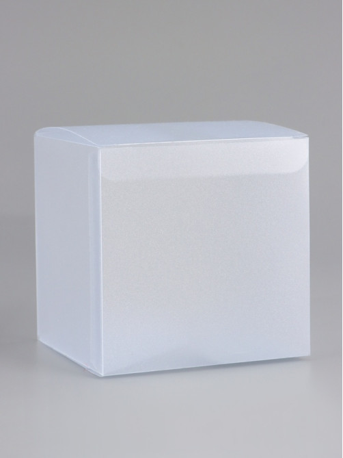 Складная прозрачная коробка из PVC, для упаковки подарков, матовая 10×10×10 см