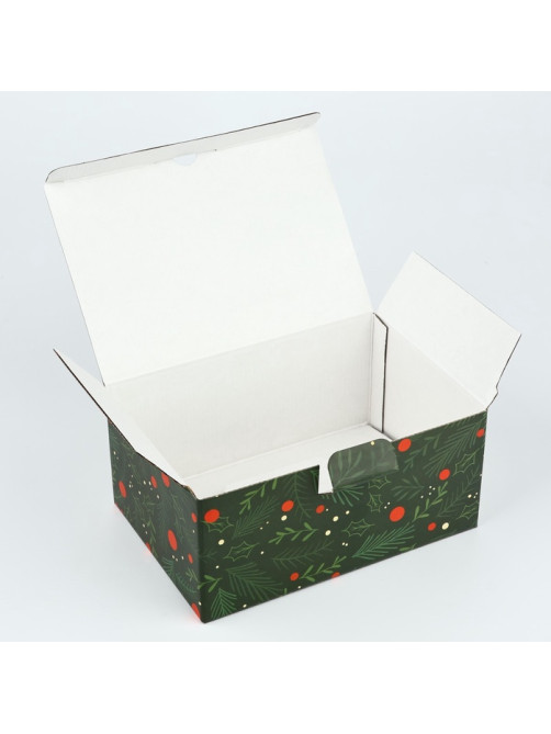 Коробка подарочная новогодняя складная «С Новым годом», 22×15×10 см