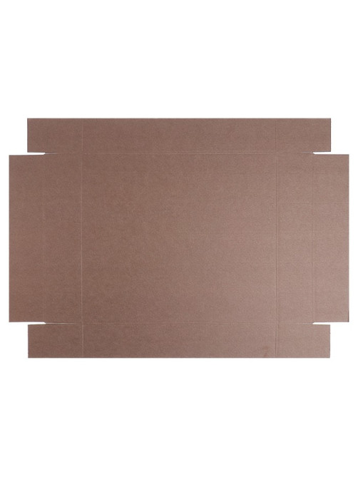 Коробка сборная без печати крышка-дно бурая без окна 37×32×7 см