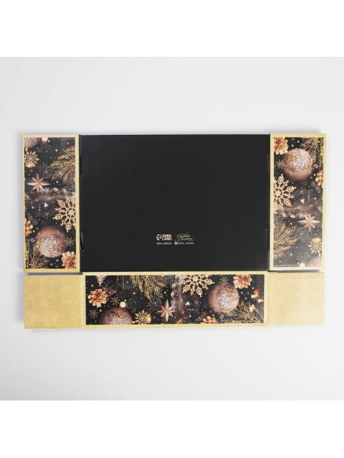 Коробка подарочная новогодняя складная Present, 30.5×22×9.5 см, Новый год