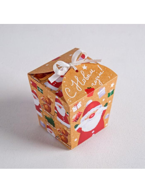 Бонбоньерка новогодняя «С Новым годом», 7.5×8×7.5 см