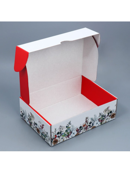 Коробка подарочная новогодняя складная «С Новым годом», 30.5×22×9.5 см