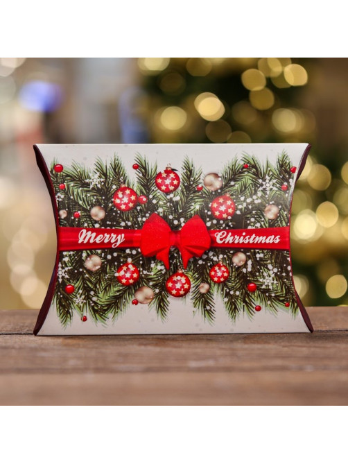 Коробка складная, подарочная новогодняя Merry christmas 11×8×2 см
