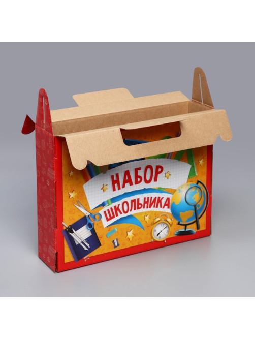 Коробка подарочная складная, упаковка, «Набор школьника», 33.5×25.5×7.5 см