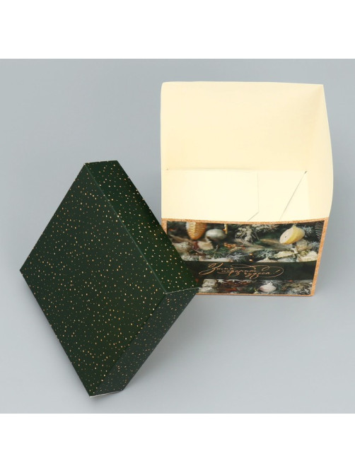 Коробка подарочная новогодняя складная «Зима подарит чудеса», 15×15×15 см