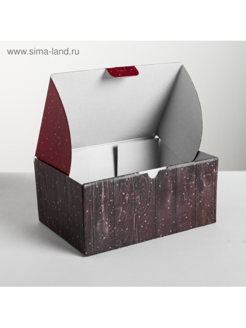 Коробка подарочная новогодняя складная «Тепла и уюта», 22×15×10 см, Новый год