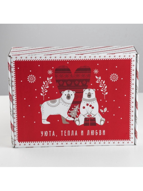 Коробка подарочная новогодняя складная «Новогодняя», 30.5×22×9.5 см, Новый год