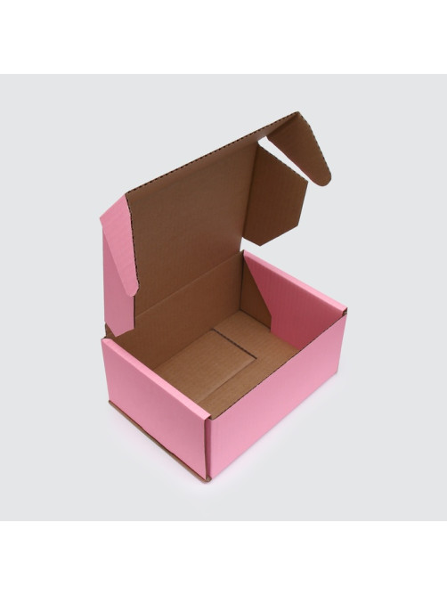 Коробка самосборная, розовая, для подарков, хранения и отправки посылок, 22×16.5×9.5 см