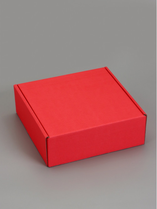 Коробка самосборная, красная, для подарков, хранения и отправки посылок, 23×23×8 см