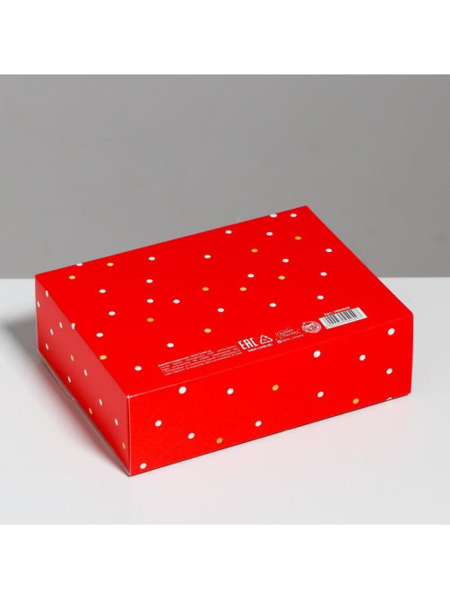 Коробка подарочная новогодняя складная «С Новым годом», 16.5×12×5 см