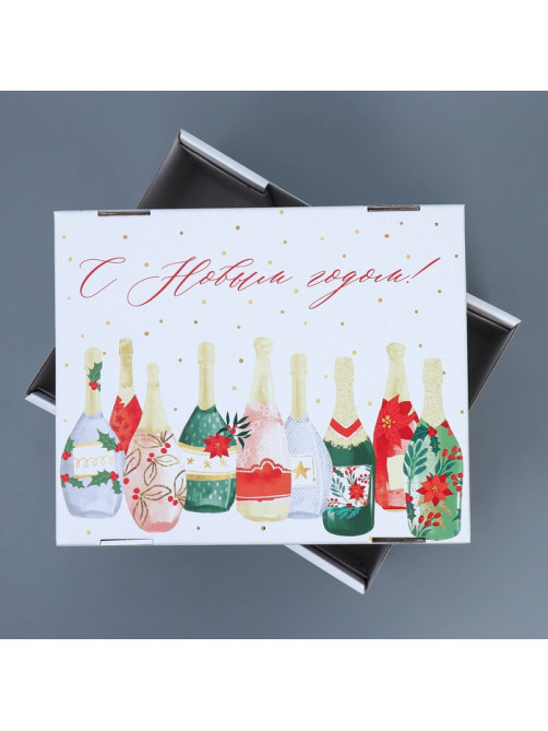 Коробка подарочная новогодняя складная «С Новым годом», 31×25.5×16 см
