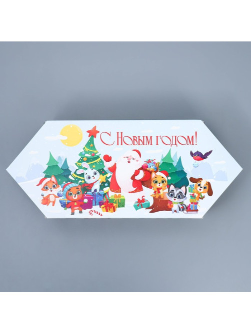 Коробка - конфета подарочная новогодняя складная «Новый год», 18×28×10 см