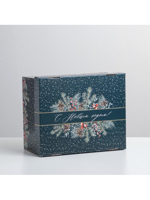 Коробка подарочная новогодняя складная «С Новым годом», 31×25.5×16 см