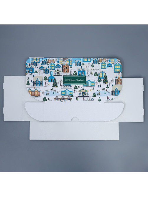 Коробка подарочная новогодняя складная «С Новым годом», 30.5×22×9.5 см