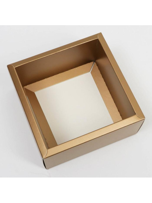 Коробка подарочная новогодняя складная «С новым годом», 15×15×7 см