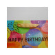 Пакет подарочный крафтовый, упаковка, Happy birthday, ML 23×27×11.5 см