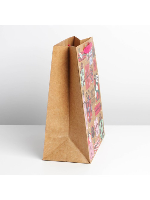 Пакет подарочный крафтовый, упаковка, «HB», ML 23×27×11.5 см