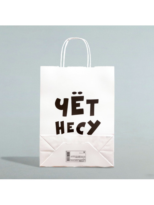 Пакет подарочный бумажный «Чёт несу», 24×14×28 см