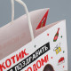 Пакет подарочный новогодний крафтовый «Котик», 22×22×11 см