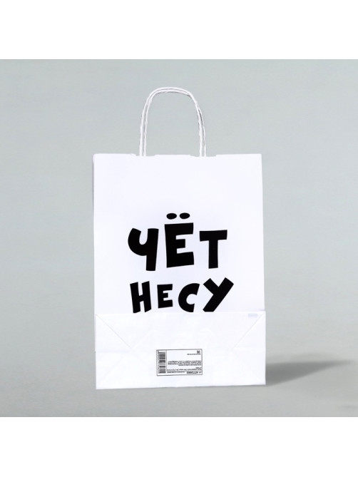 Пакет подарочный бумажный «Чёт несу», 24×14×28 см