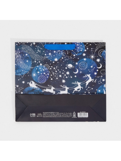 Пакет подарочный новогодний «С Новым годом», 30×25.5×9 см