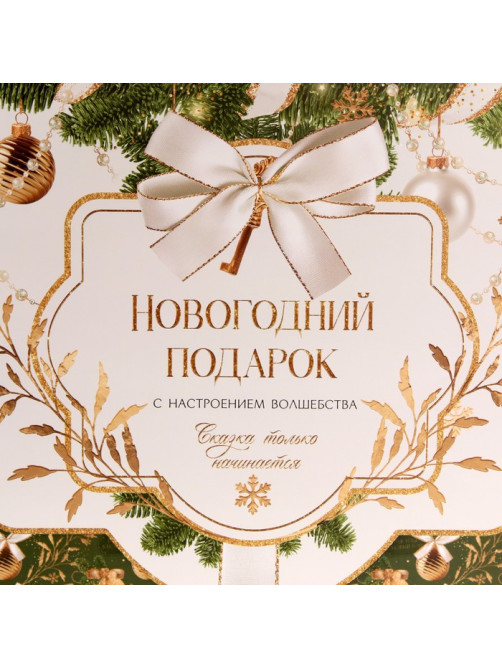 Пакет подарочный новогодний ламинированный «Новогодний подарок», XL 49×40×19 см