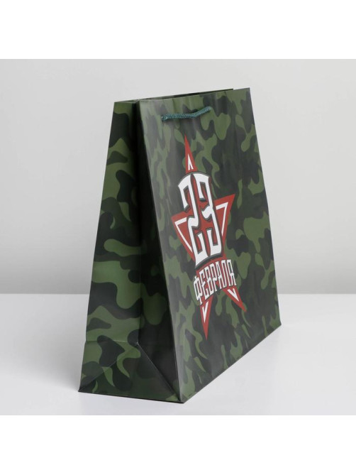 Пакет подарочный ламинированный, упаковка, «С праздником!», L 28×38×9 см